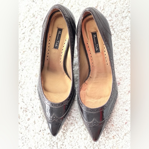 Dark Expresso Brown pumps, size 37, kitten heel. 2 inch high heels. Beautiful! - Picture 8 of 9